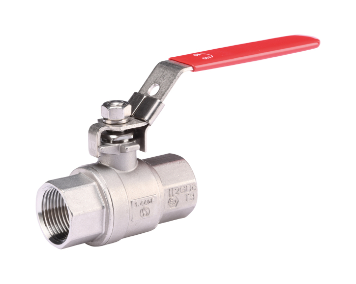 Stainless steel ball valve 706 2-piece body BSP female/female DIN M3